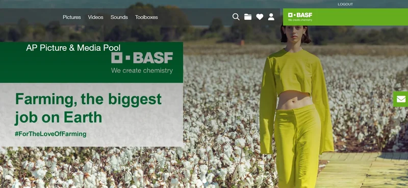 Screenshot der Website von BASF