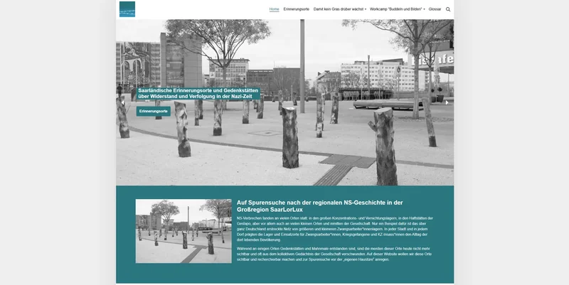 Screenshot der Website von Erinnert euch!