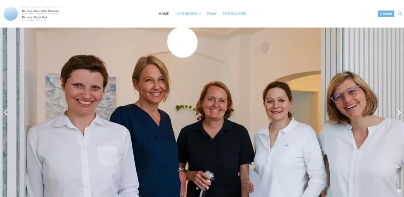Screenshot der Website von Hautarzt Müllheim