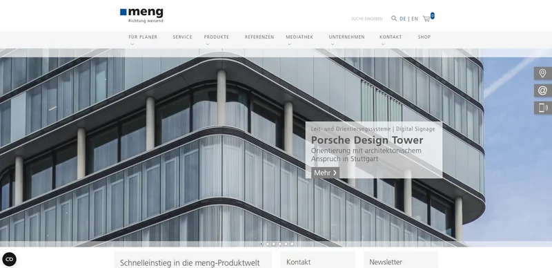 Screenshot der Website von Informationstechnik Meng GmbH