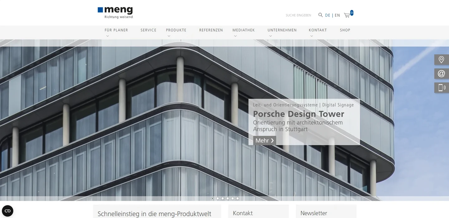Screenshot der Website von Informationstechnik Meng GmbH